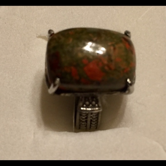 Beautiful Unakite Cush Ring - Picture 6 of 9